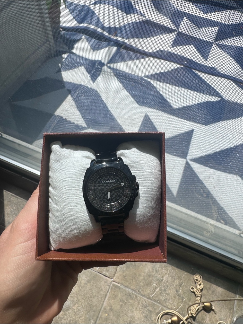 Coach All-Black Crystal Accent Bracelet Watch - Picture 2 of 3